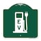 Signmission Ev Electric Vehicle Charging Station, Green & White Aluminum Sign, 18" x 18", GW-1818-24090 A-DES-GW-1818-24090 - alternate 1